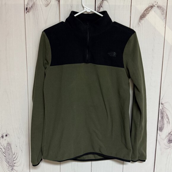 The North Face Women’s 1/4-Zip Fleece Olive/Black M EUC - Picture 1 of 9